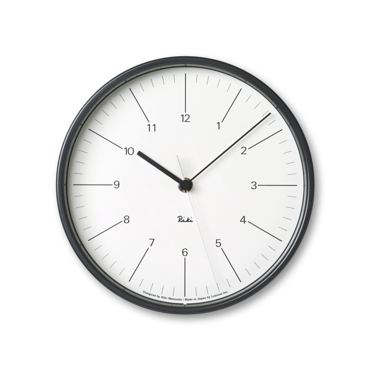 Riki Steel Clock White Gessato Design Store