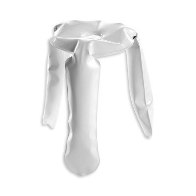 Plopp Inflated Metal Stool White-0