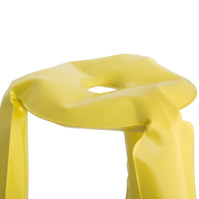 Plopp Inflated Metal Stool, Yellow - Gessato Design Store
