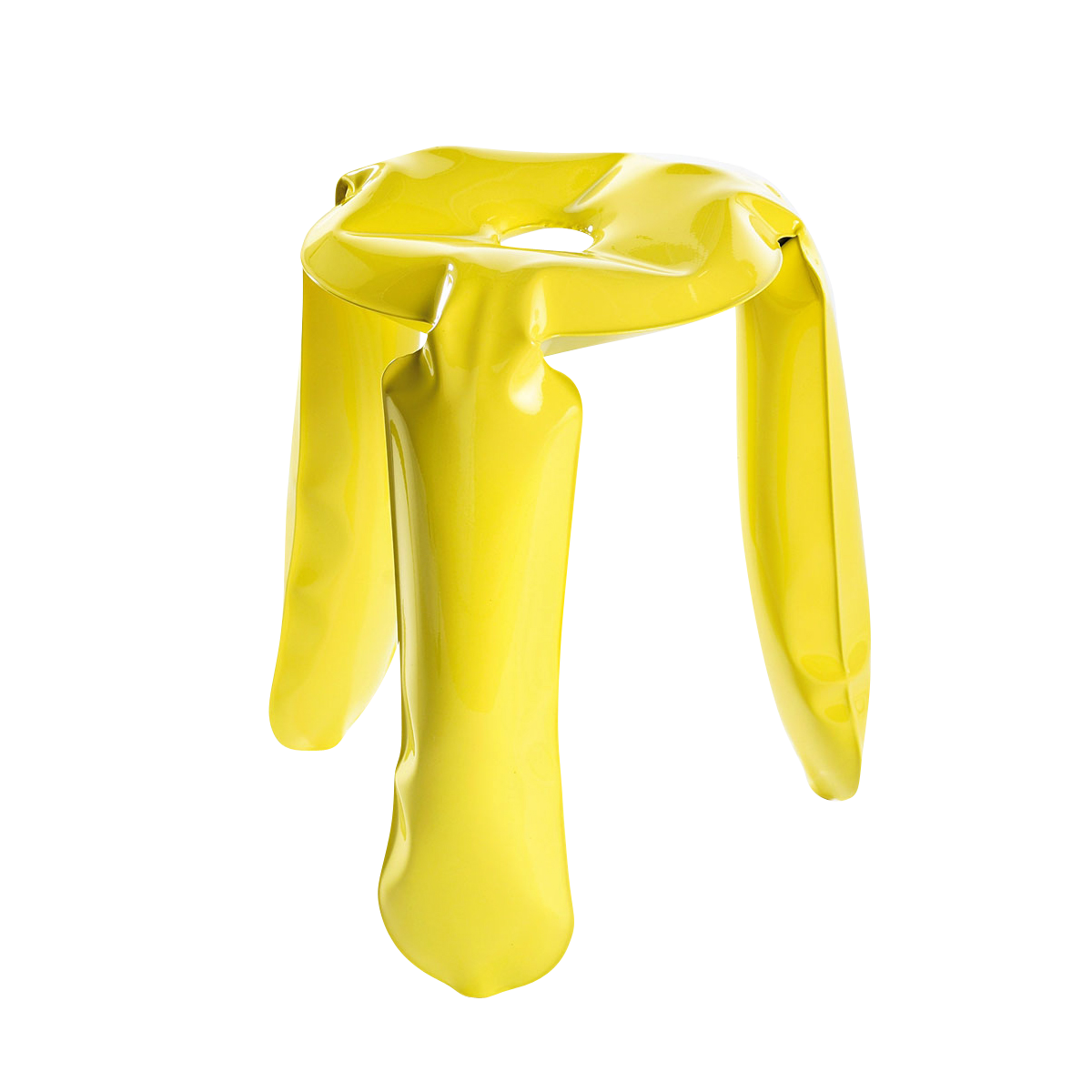 Plopp Inflated Metal Stool Yellow-0