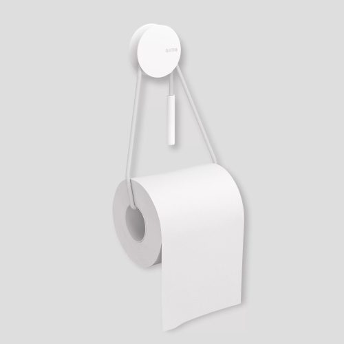 Diabolo Toilet Paper Holder, White - Gessato Design Store