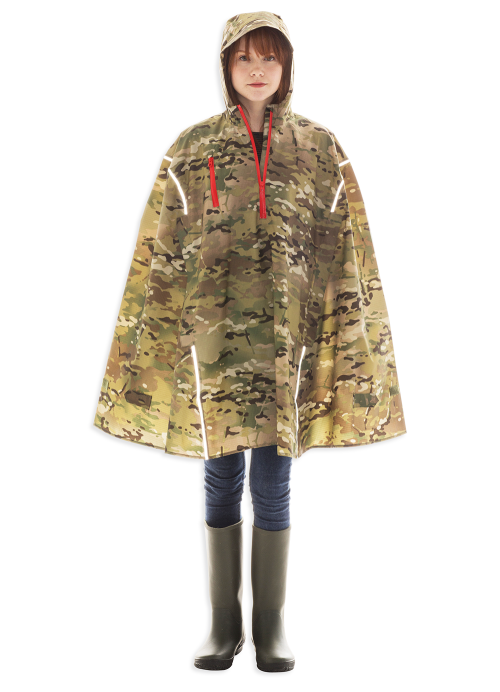 Weetamoe Camo, High-Performance Rain Cape by Cleverhood-0