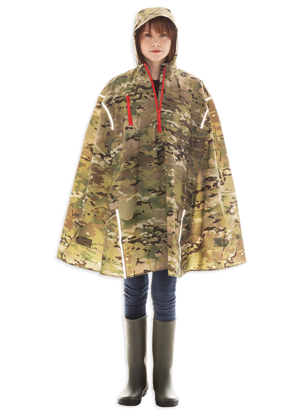 Weetamoe Camo, High-Performance Rain Cape by Cleverhood-0