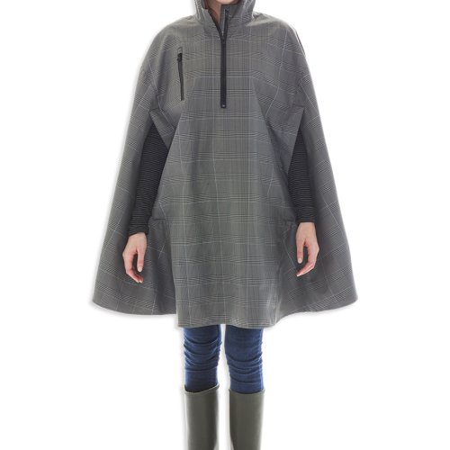 Electric Houndstooth, High-Performance Rain Cape by Cleverhood-0