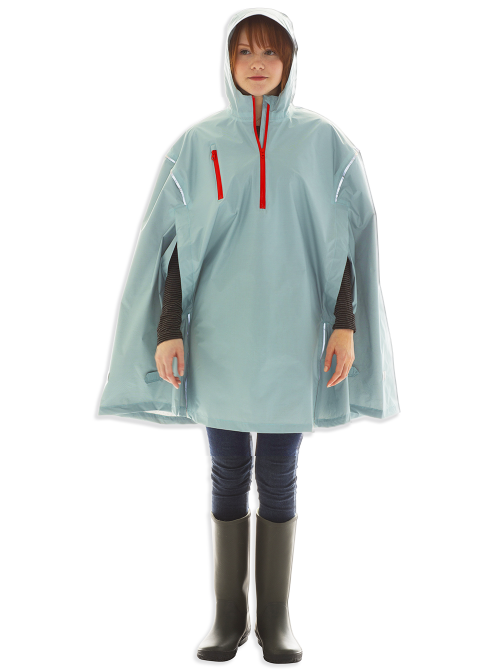 Ocean State Blue, High-Performance Rain Cape by Cleverhood-0