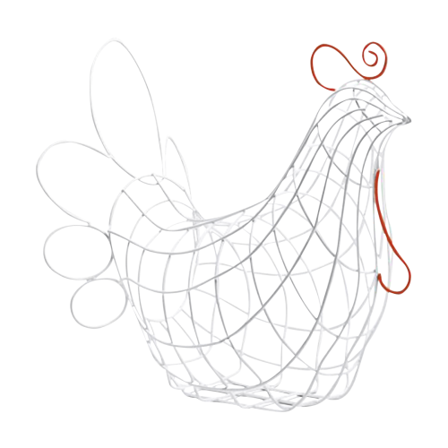 Hen Wire Basket by Alessandro Zambelli for Seletti -0