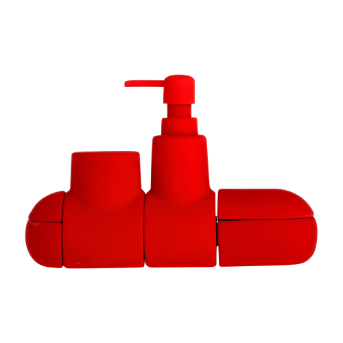 Submarino Bath Set, Red-0