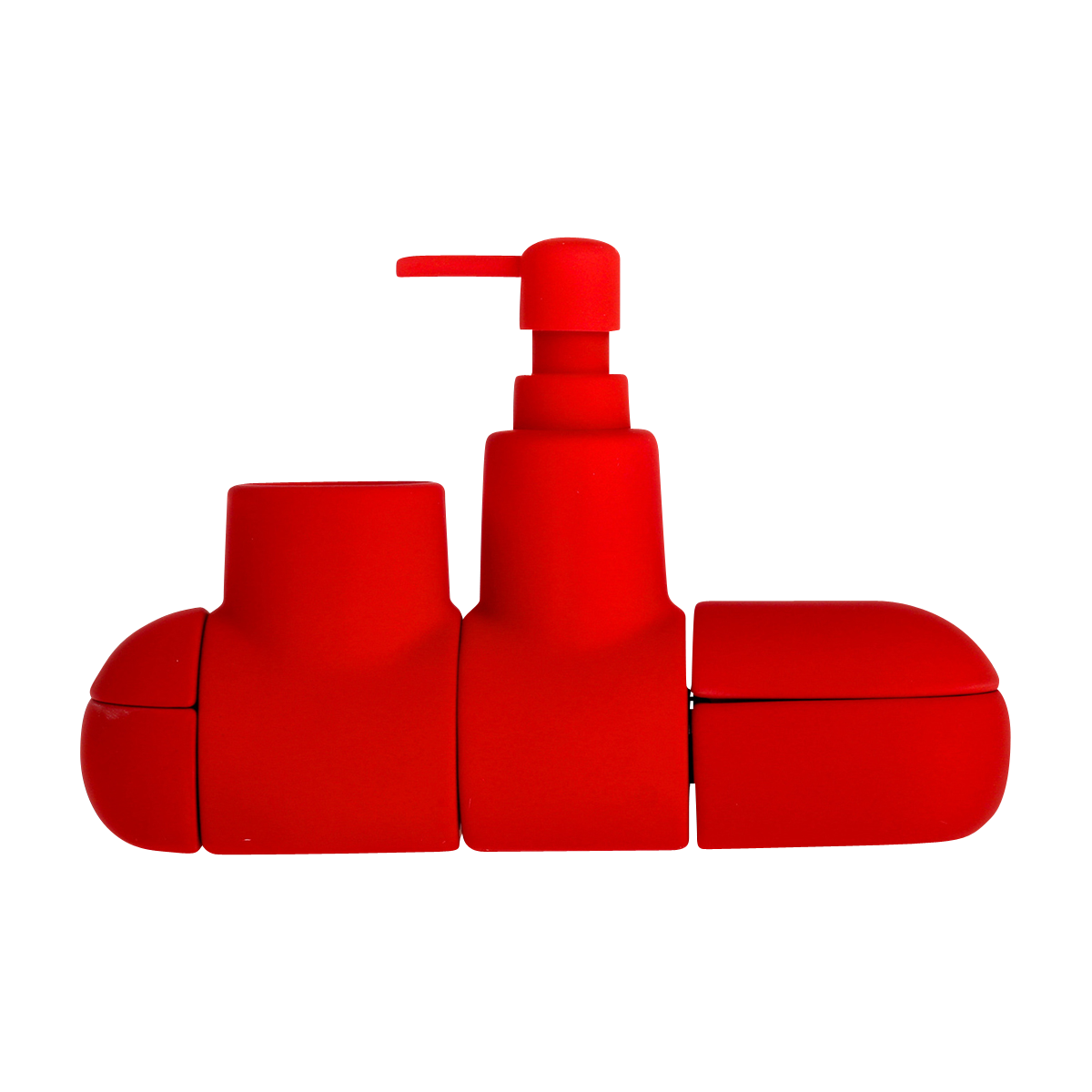 Submarino Bath Set, Red-0