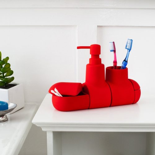 Submarino Bath Set, Red-24536