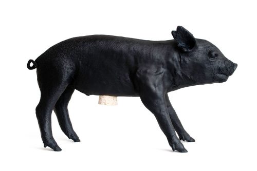 Reality Bank in the Form of a Pig by Areaware - Matte Black-24841