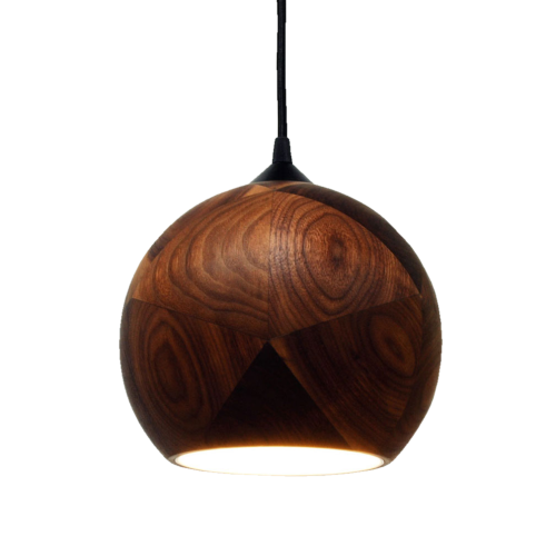 Dark + Stormy, Walnut Pendant Light -0