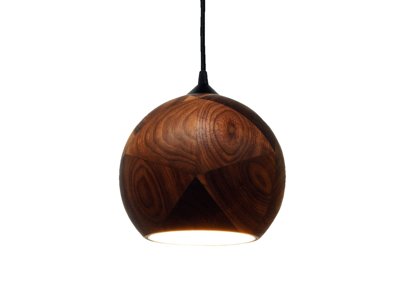 Dark + Stormy, Walnut Pendant Light -0