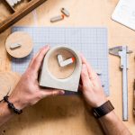 Moak Concrete Table Clock -25044