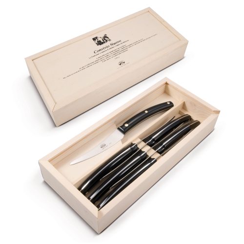 Convivio Steak Knife, Black - Set of 6 - Gessato Design Store