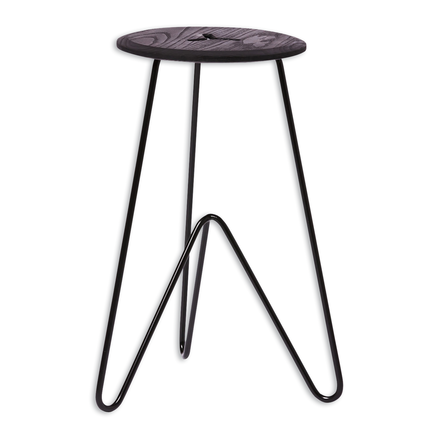 High Stool, Black on Black -0