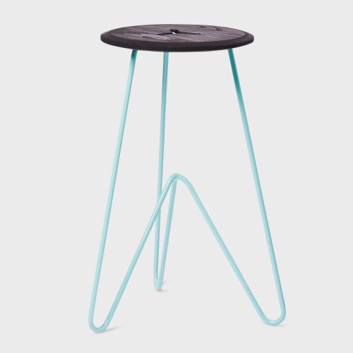 High Stool, Black on Seafoam -26322