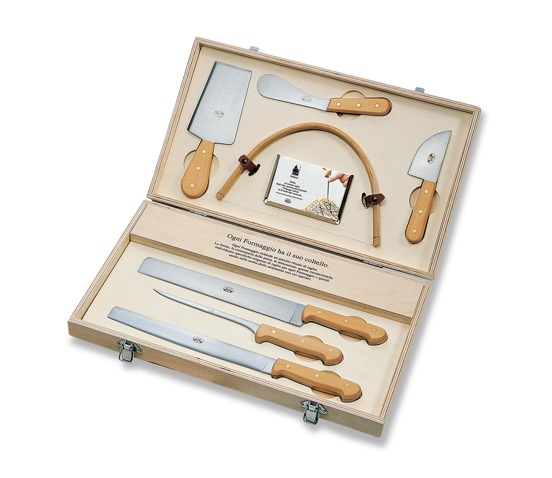 Italiani 7pc Cheese Knife Set - Boxwood-0