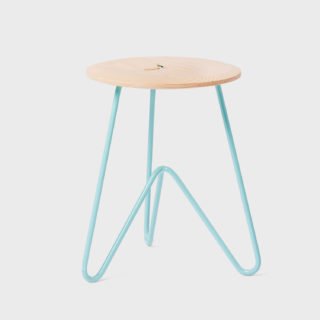 Low Stool, Ash on Seafoam-26256