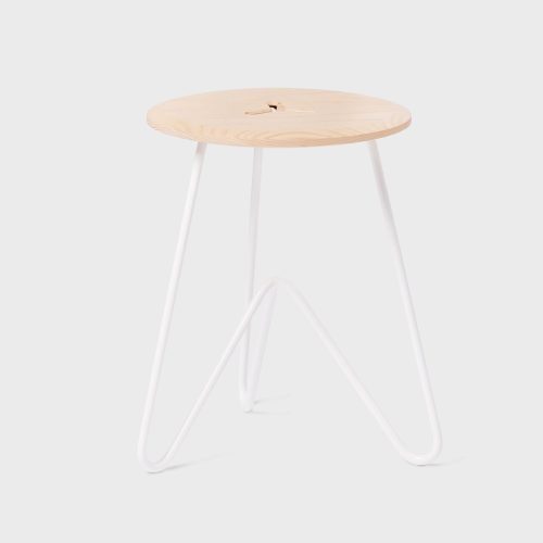 Low Stool, Ash on White-26280