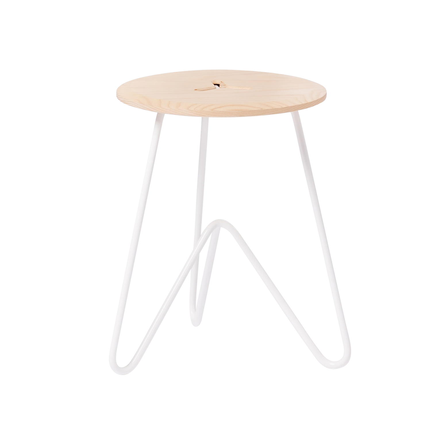 Low Stool, Ash on White-0