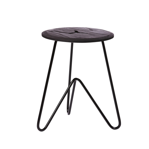 Low Stool, Black on Black-0