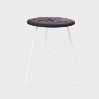 Low Stool, Black on White-26285