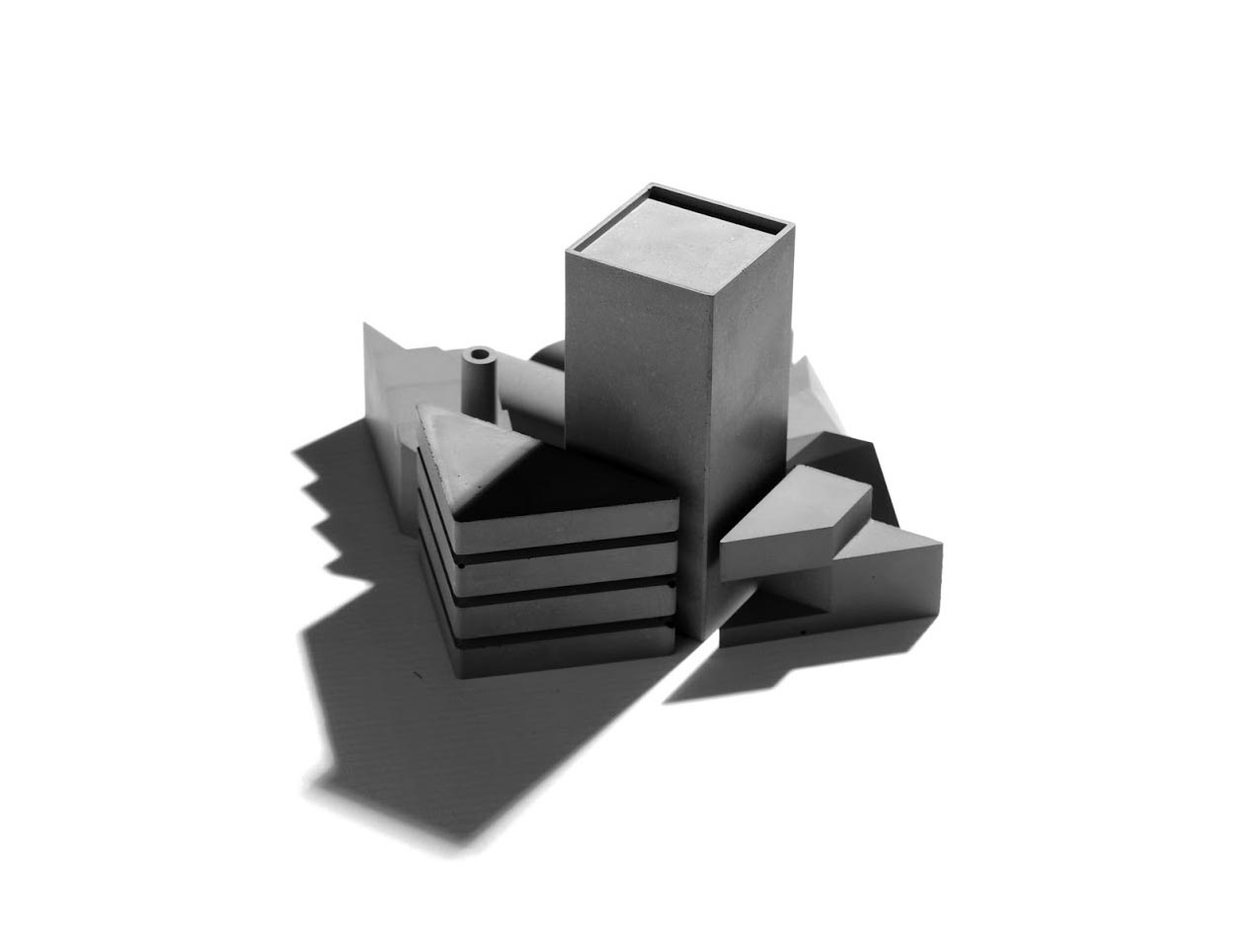 Concrete Tangram Puzzle and City Sculpture-25860