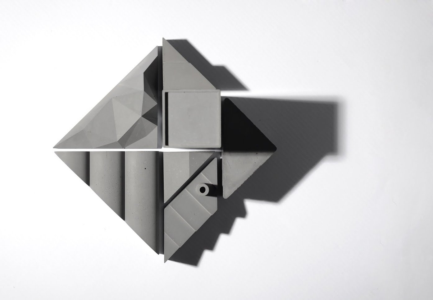Concrete Tangram Puzzle and City Sculpture-25867