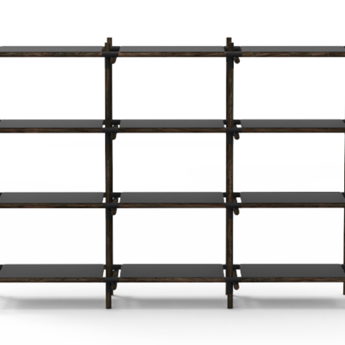 Stick Modular Shelving System by Menu, Black/Dark Ash-0