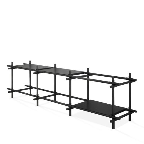 Stick Modular Shelving System by Menu, Black/Dark Ash-28539