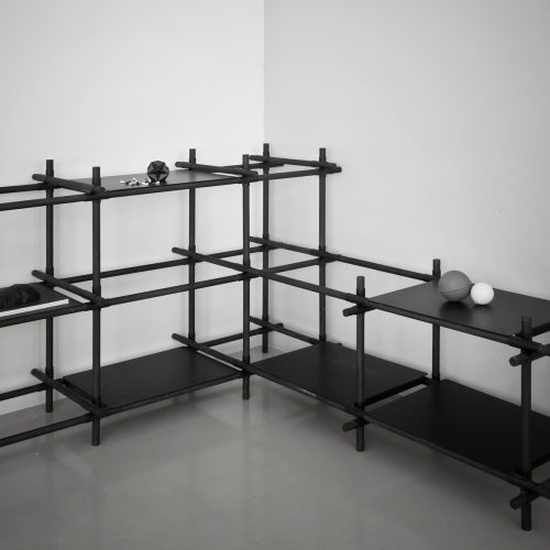 Stick Modular Shelving System by Menu, Black/Dark Ash-28540