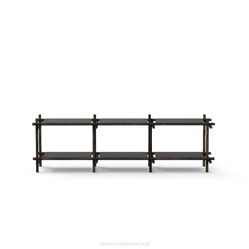 Stick Modular Shelving System by Menu, Black/Dark Ash-28542