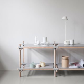 Stick Modular Shelving System by Menu, Grey/Light Ash-28527