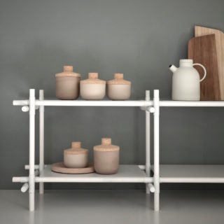 Stick Modular Shelving System by Menu, White/White-28558