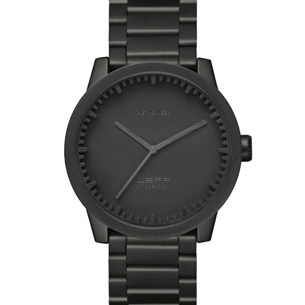Leff Amsterdam Tube Watch S42, Matt Black-0