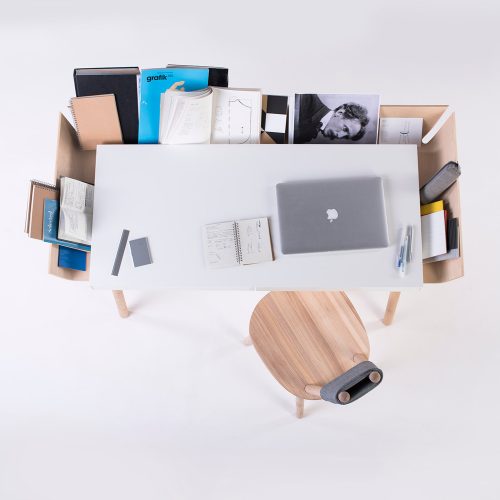 My Writing Desk, Double Drawer, White - Gessato Design Store