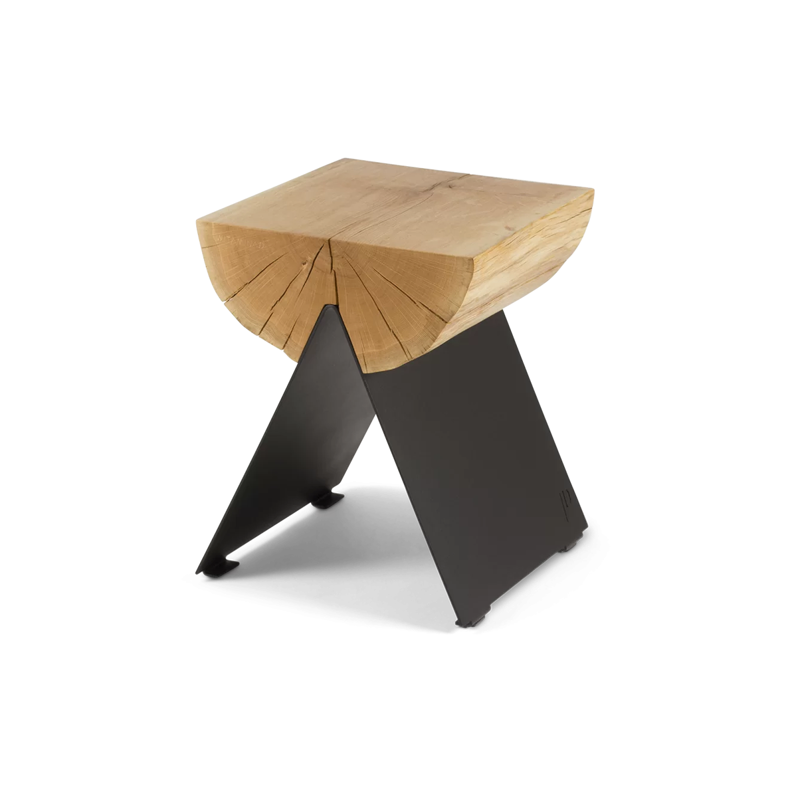 ½ Wooden Stool Black - Gessato Design Store