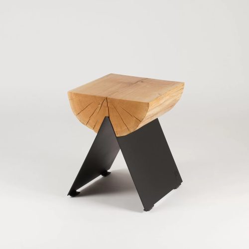 ½ Wooden Stool Black - Gessato Design Store