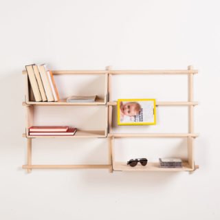 Foldin, Wall Mounted Modular Bookcase-29887
