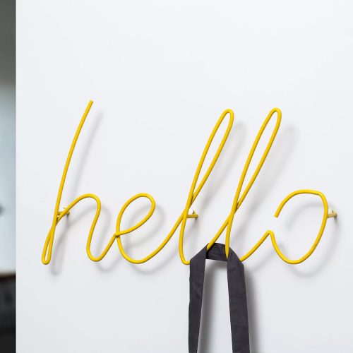 Hello Coat Hanger, Yellow - Gessato Design Store