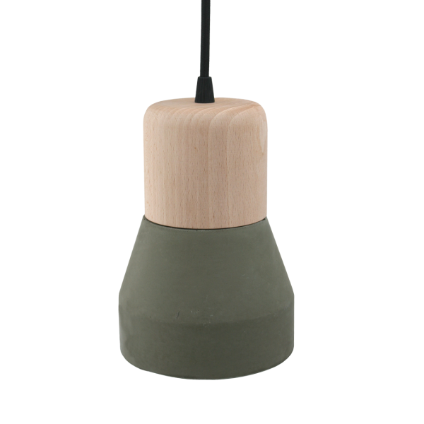 Cement Wood Lamp, Kaki-0