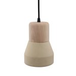 Cement Wood Lamp, Sand-30594