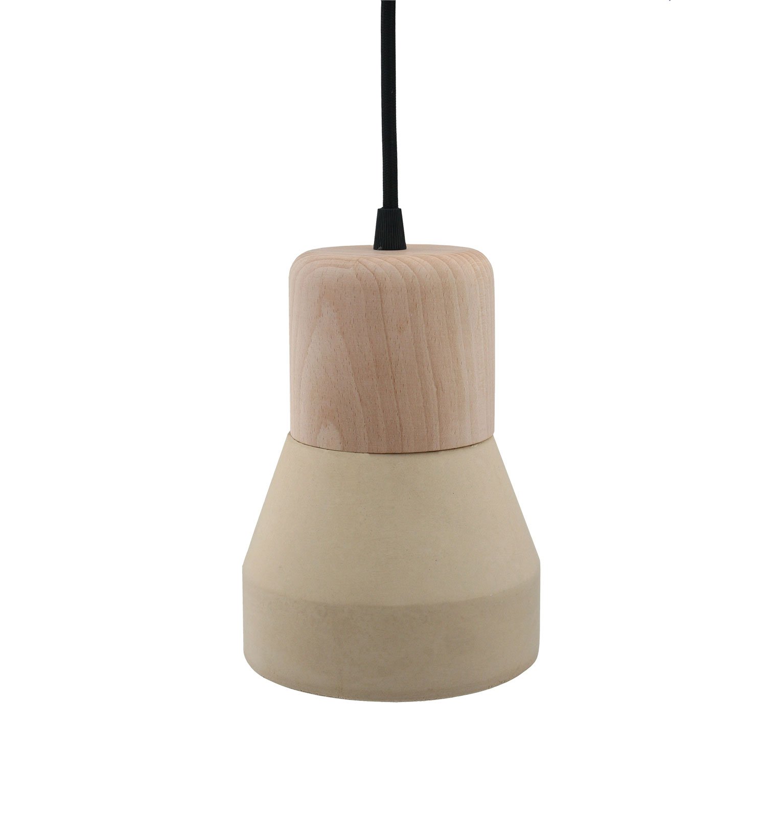 Cement Wood Lamp, Sand-30594