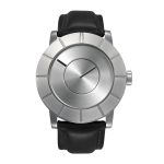 Issey Miyake TO Automatic Men's Silver Watch, Black Leather-30669
