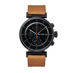 Issey Miyake W Black Chronograph Watch, Natural Leather-30680