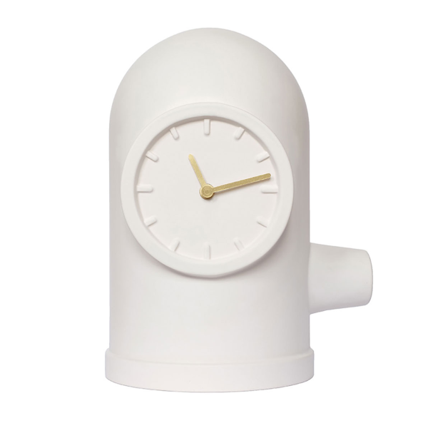 Leff Amsterdam Base Table Clock, White-0
