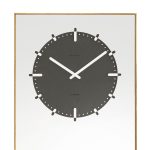 LEFF Amsterdam Inverse Mirror Clock, Black-30357