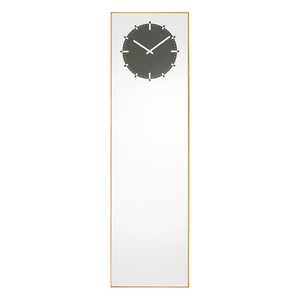 LEFF Amsterdam Inverse Mirror Clock, Black-0