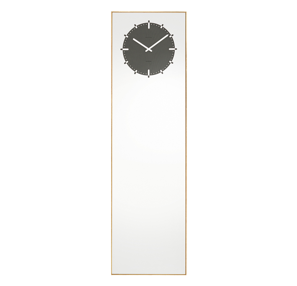 LEFF Amsterdam Inverse Mirror Clock, Black-0