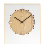 LEFF Amsterdam Inverse Mirror Clock, Natural-30362